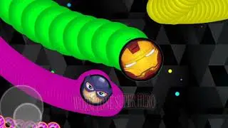 Cacing Super Hero Karakter Iron-man || Game Cacing Slither.io #99397
