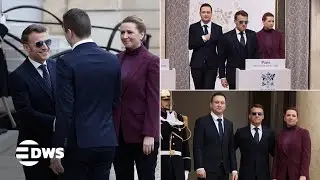 FULL IN: French President Macron Hosts Danish & Greenland PMs at &Eacute;lys&eacute;e Palace in Paris | AC1Z