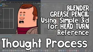 Концепты поворота головы || Простая 3D-модель для Grease Pencil || Blender || Grease Pencil