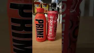 Tropical PRIME Red Vs Berry EMERGE. Taste Test. Which is better? #primedrink #shorts #tastetest