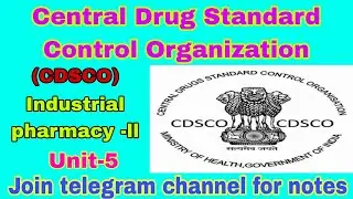 CDSCO ll State licensing Authority ll B pharm 7th sem ll unit-5 ll In hindi