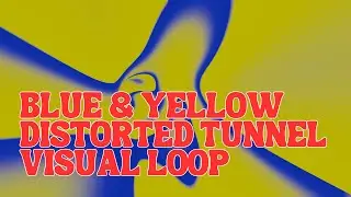 Blue & Yellow Distorted VJ Tunnel Loop | House Party Background | DJ Visual | NO SOUND | 4K