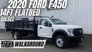 2020 Ford F450 Stakeside Flatbed, Diesel, Liftgate#17907M