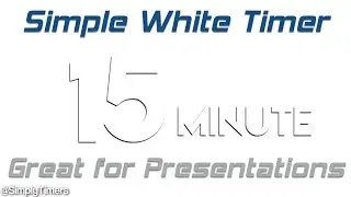 15 min simple white presentation timer embossed digital clock countdown timer with ending bell