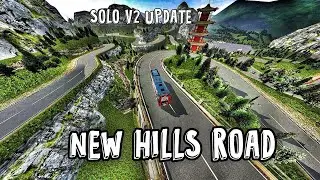 NEW UPDATE 🔥 NEW ROUTE MAP/ HILLS ROAD || SOLO V2 MAP IN BUSSID || bus simulator indonesia