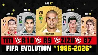 Ronaldo VS Ronaldinho VS Zidane VS Henry VS Beckham FIFA EVOLUTION! 😔💔 FIFA 96 - FIFA 26