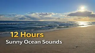 Sunny Ocean Sounds 12 Hours | Ocean Waves for Sleep & Meditation
