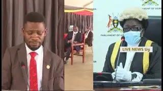 `BOBI WINE back to the floor of Parliament again, tells the story of 