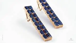 Zevaher Nadir Sapphire Blaze Earrings