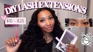 DIY LASH EXTENSIONS AT HOME | Quick, Easy,  & Beginner Friendly I Lash Clusters