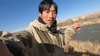 一人三狗狗移动的城堡换上新的轮胎，收到心心的面包