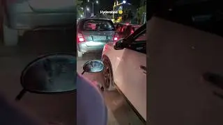 Heavy traffic in Hyderabad due to rain #traffic #rain #trending #yt #youtubeshorts #hyderabad