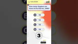 How Many Chapters Are in the FSS Act, 2006? | Competitive Exam Question | Exam Adviser