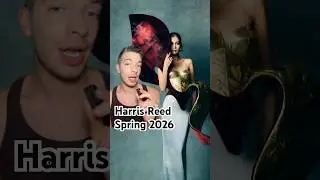 Harris Reed Весна 2026 ❤️&zwj;🔥 Платья на обоях!!! #мода #обзор #платья #от кутюр