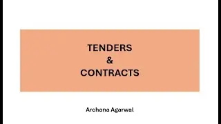 Tender and Contract for building construction project
