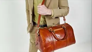 Cognac Brown Leather Overnight Bag, Duffel Bag - The Ambassadors  | Time Resistance Official Video
