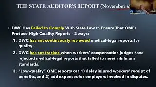 The 10 Keys to a High Quality QME Report  Perry J. Carpenter DC QME, www.ezcontinuingeducation.org