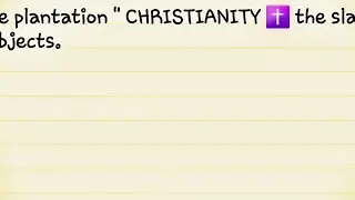 JESUS The plantation  