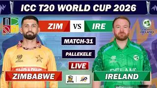 ZIMBABWE vs IRELAND MATCH 32 LIVE COMMENTARY | ZIM VS IRE CRICKET MATCH LIVE | ICC T20 WORLD CUP