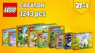 All LEGO&reg; Creator 3in1 2023 [1HY](27in1)[3243 pcs] Step-by-Step Instructions @TopBrickBuilder