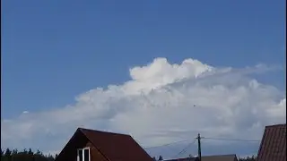 Развитие и прохождение далёких гроз на холодном фронте 07 06 2021 на севере Ленобласти