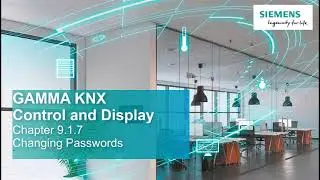 9.1.7 Siemens GAMMA KNX IP Control Center V4: Security - Change passwords