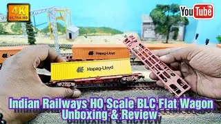 Indian Railways HO Scale Model BLC Wagon with Container Load - Unboxing & Review | train videos