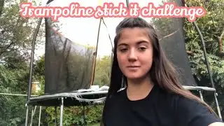 Trampoline stick it challenge