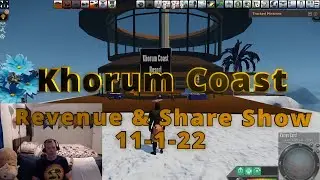 Entropia Universe -  Khorum Coast Revenue & Share Show 11-1-22