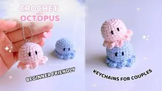 Как связать крючком осьминога для пары 🐙 Подходит для начинающих 🐙 Вязаный подарок на День святог...