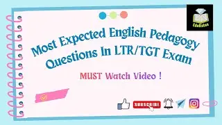 Most Important MCQs on English Pedagogy | English |Pedagogy |Education| LTR/TGT/RHT/OTET/CTET/OSSTET