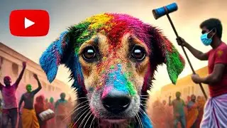 Holi Celebration Gone Wrong? 🌈 Safe Colors, Safe Animals! 🐶🐦 RescueMission #rescue #animals #videos