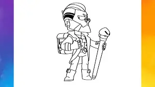 HOW TO DRAW BYRON FROM BRAWL STARS