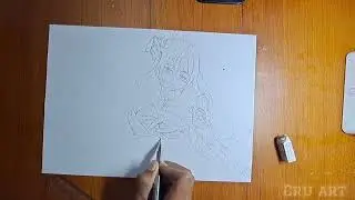 How to draw Raiden shogun from Genshin impact by cru Art #easydrawing #sanjuart 