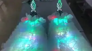 Amazing Pixel Stilts Walker LED Dress, magic led stilt walker costume