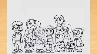 How to Ninja hattori all Cartoon Sktech drawing | Ninja hattori Cartoon draw | art by ilyas