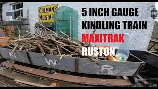 Five Inch Gauge Railway Collecting Kindling.