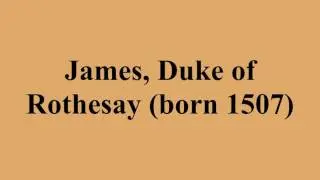 James, Duke of Rothesay (born 1507)