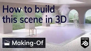 How to create a surreal indoor pool scene in Blender