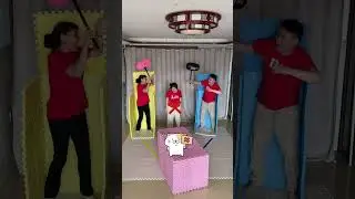 Funny family game! Blind box push challenge