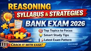 Reasoning Syllabus for IBPS, SBI, RRB 2026 | Full Topic-wise Breakdown #rbiassistant #ibpspo #sbipo