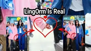 LingOrm fingers were always intertwined while at the airport, & Ling looked very happy. 