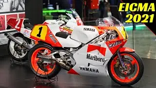 Eicma 2021 Milano - Legendary Motorbikes from the past - Yamaha YZF 500, Honda RC30 & More!