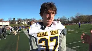 General Brown football class C state semifinal post game interview