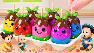 Mini Rainbow Eggs Surprise🍭🌈 Cute Chocolate Topping DIY for Kids
