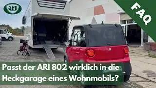 So klein, dass er mit in den Urlaub passt! 🚐 Der ARI 452 & 802 E-Auto im Heckgarage Wohnmobil Test