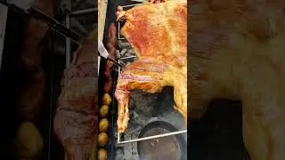 Perfectly roasted whole lamb carved fresh #food #cooking #delicious