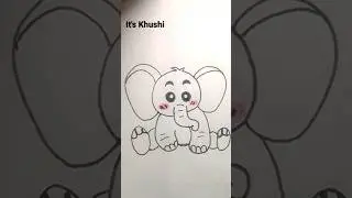 Easy cute elephant❤️ #cute #drawing #art #easy #unique #idea #elephant #shorts