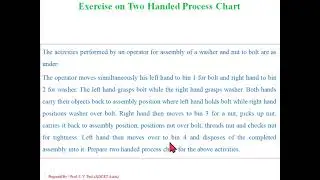 Two Handed Process Chart