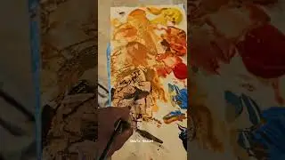 Colors in Motion| #ArtProcess #PaintingVibes #CreativeFlow #ArtisticJourney #artreels
